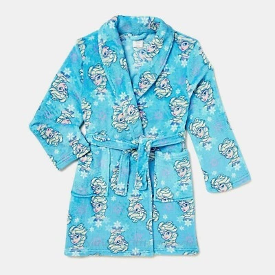 FROZEN Girls Pajamas Robe Size 6 8 10 Disney Princess Elsa Anna Bathrobe NEW NWT - Image 1 of 3