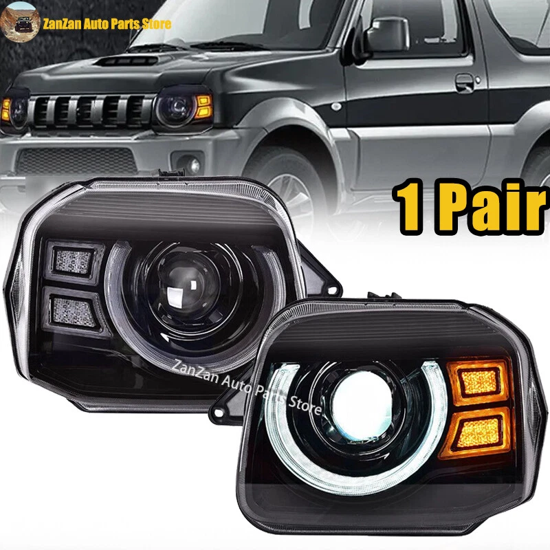 1 Pair Headlight LED Front Head Lamp For Suzuki Jimny 2007 2008 -2015 - Image 1 of 4