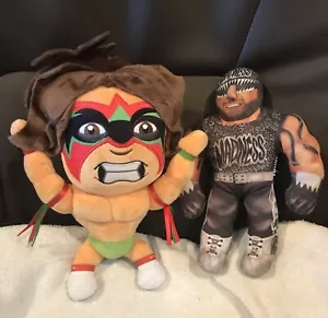 1998 WCW BODY BASHER MACHO MAN RADY SAVAGE & ULTIMATE WARRIOR WWE PLÜSCH SET - Bild 1 von 8