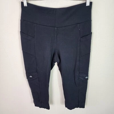 Legging de carga Cabi ATC 3/4 # 5875 talla M tiro medio delgado delgado liso negro Foto 1 de 4