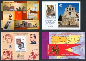 ESPAÑA - AÑO 2010 - 4 HOJAS BLOQUE - EDIFIL 4560**- 4563**- 4607**- 4611**- MNH - Imagen 1 de 5