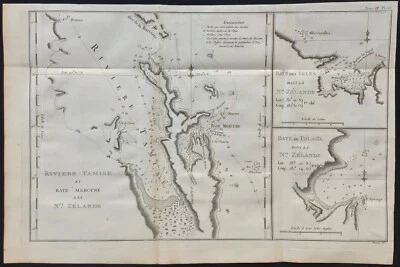 NEW ZEALAND, "RIVIÈRE TAMISE ET BAYE MERCURE", James Cook's First Voyage, 1774 - Image 1 of 3