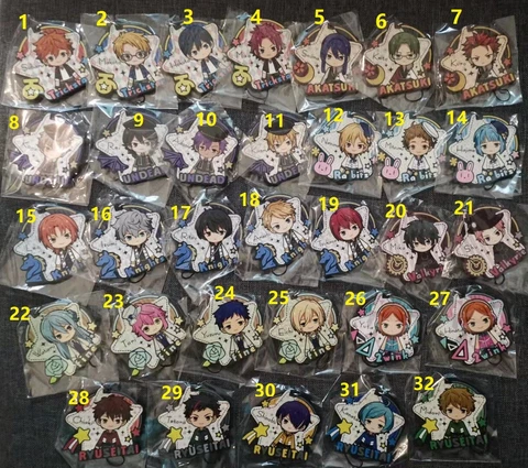 Japan Anime Ensemble Stars Rubber Strap Key Chain Charm Key Ring Cosplay Gift Cover