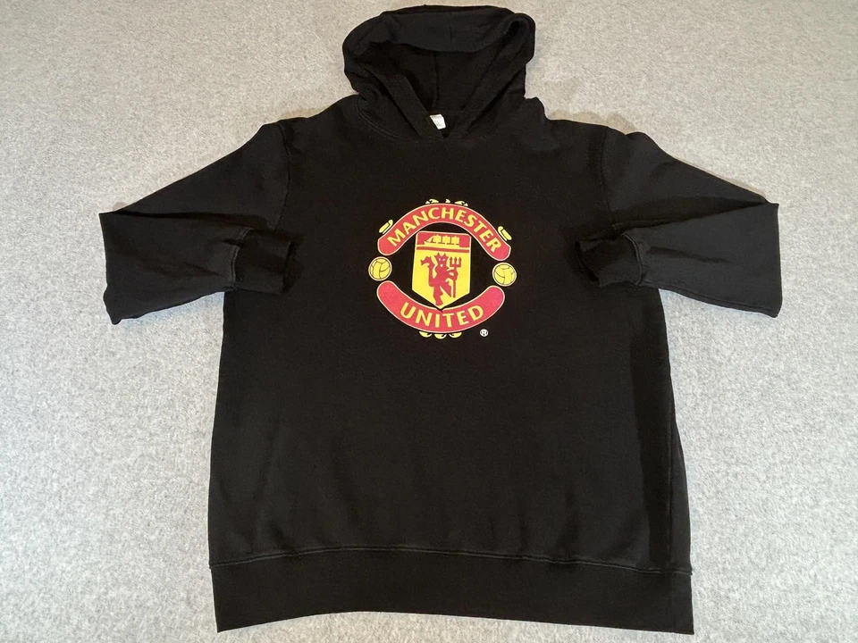 Manchester United Hoodie Mens XXL Black Premier League Soccer Fleece Sweatshirt - Image 1 of 4