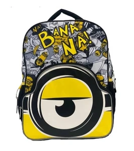 Despicable Me Minions Backpack The Rise Of Gru Black Yellow 16" Banana! - Picture 1 of 5