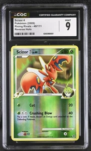 CGC 9 Scizor 48/111 Reverse Holo Rising Rivals Pokémon Card - Picture 1 of 2