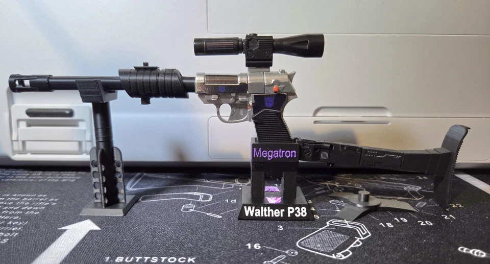 3D Printed Worlds Smallest Custom Stand Monopod Stock Silencer For WST Megatron - Image 1 of 4