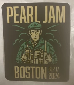 PEARL JAM 17. SEPTEMBER 2024 BOSTON MASSACHUSETTS FENWAY PARK KONZERT AUFKLEBER - Bild 1 von 1