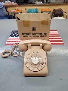 Vintage Stromberg Carlson Beige Rotary Dial Desk Phone NOS - Picture 1 of 11