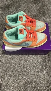 Nuevo Para Hombre Talla 10 - Nike Dunk SB Bajo Naranja Esmeralda Rise *Usado* - Imagen 1 de 6