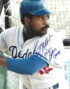 Signiertes 8x10 BILL MADLOCK "4x NL Batting Champ" Los Angeles Dodgers Foto Echtheitszertifikat - Bild 1 von 1