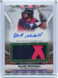 2025 Topps Pro Debut Blake Mitchell Jumbo Auto Autograph Relic Card #63/225 - Picture 1 of 2