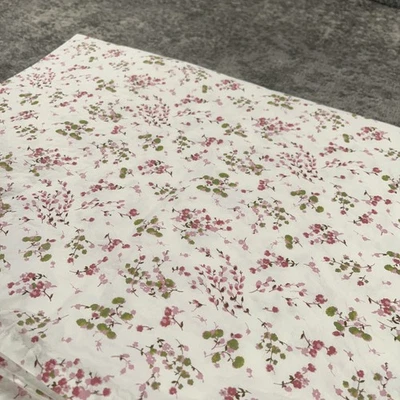 Плоская простыня Ralph Lauren размера Twin с цветочным принтом цвет вишни домашняя коллекция - Изображение 1 из 4