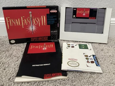 Super Nintendo Final Fantasy II (1991) SNES CIB Complete w/ Map Manual - Image 1 of 4