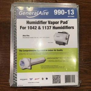 NUOVO GeneralAire 990-13 GFI #7002 Umidificatore Vapore Pad per 1042 e 1137 SIGILLATO - Foto 1 di 2