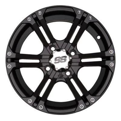 Llanta serie aleación ITP SS212 4/137_12mm 12x7 5.0 + 2.0 negro mate KAWASAKI Foto 1 de 2