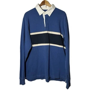 Vintage GAP Rugby Poloshirt blau weiß Y2K Outdoor adrett Freizeit Herren Gr. Large " - Bild 1 von 6