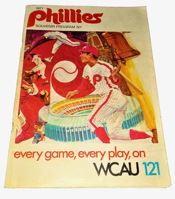 Phillies Phillies Vintage 1971 Official Magazine and Program - Image 1 of 3