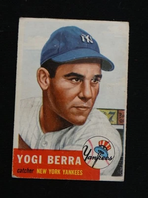 1953 Topps #104 Yogi Berra LOW GRADE New York Yankees HOF Baseball Card - Image 1 of 4