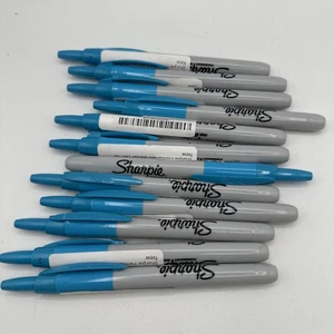 Sharpie Marcatore Permanente Retrattile TURCHESE Punta Fine Confezione da 12 - Foto 1 di 8