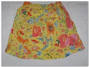 Oilily Skirt Girl SZ 116 CM 5 6 Bee Yellow Pink Blue Floral Euro Flying Carpet - Picture 1 of 6