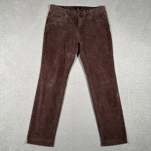 Prana Pants Mens 34x32 Burgundy Corduroy Straight Fit Casual Preppy Outdoor Logo - Picture 1 of 13