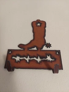 Pequeño soporte para llaves Western rústico bota 2 ganchos  - Imagen 1 de 1