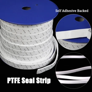 Tira de sellado de PTFE junta de sellado autoadhesiva tira elástica flexible grueso: 2-5 mm - Imagen 1 de 22
