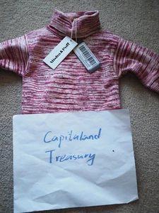 NWT Misha & Puff turtleneck cotton sweater cranberry 5-6yr - Picture 1 of 7