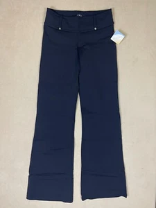 KOS USA Womens L Athletic Pants Flare Leg Mid Rise Black Stretch No Pockets NWT - Picture 1 of 12