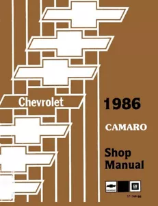 1986 Chevrolet Camaro Shop Service Repair Manual Book Engine Electrical OEM - Picture 1 of 1