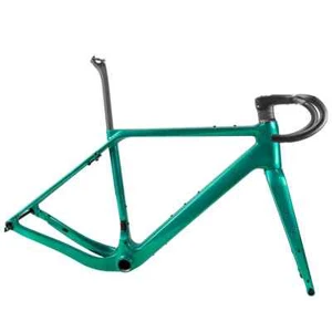 Gravel Bike Frame 700*50C Disc Brake Carbon Bicycle Frameset with Handlebar - Picture 1 of 43