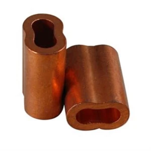 10 Copper Swage Sleeves for Wire Rope, Size 1/4" - Picture 1 of 1