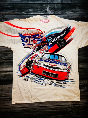 NASCAR Shirt Chase Racewear Darrell Waltrip 25th anniversary XXL ALL OVER PRINT Cover