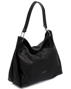 Great Gift for Woman Large Handbag Hobo Style 100% Genuine Leather Black Color - Picture 1 of 11
