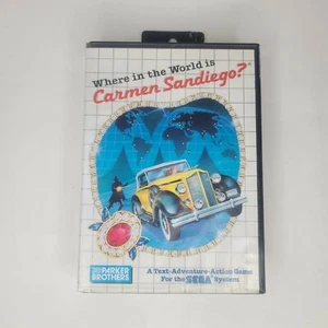 Where in the World is Carmen Sandiego Sega Master System Game CIB Tested & Works - Picture 1 of 6