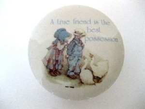 Holly Hobbie Porzellan Schale Andenken Schmuck Schmuckkästchen Deckel Keramik 70er Vintage - Bild 1 von 4