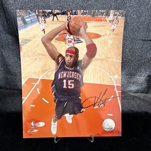 Vince Carter Signed 8 x 10 Photo New Jersey Nets Mounted Memories Hologram COA