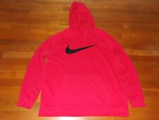 NIKE DRI-FIT LONG SLEEVE RED HOODIE MENS XL EXCELLENT CONDITION