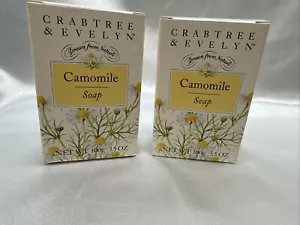 Crabtree & Evelyn Camomile Soap Triple Milled Bars 3.5 oz X 2 Boxed NEW - Picture 1 of 8