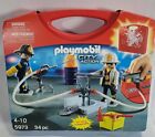  2011 Playmobil City Action Set 5973 Fire Fighters Carry Case 34 Pieces New