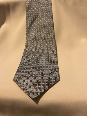Giorgio Brutini ~ Corbata para hombre ~ Plateada ~ Seda ~ 59" ~ Ancha Foto 1 de 2