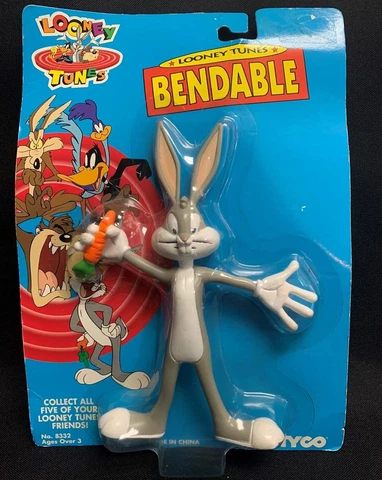 1993 Tyco, Looney Tunes Bendable, Bugs Bunny, No. 8332, NIP Cover