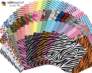 14 Sheets 12" X 12" LVG InterCal Printed Craft & Hobby Vinyl - *75 Choices* - Picture 1 of 2