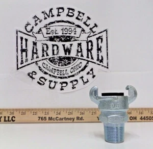 Acoplador de 2 lengüetas universal Crowfoot 3/4" hierro MPT reemplaza a Dixon Air King - Imagen 1 de 5
