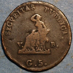 Italian States Sicily Ferdinand III 5 Grani 1814 V.B - Picture 1 of 2