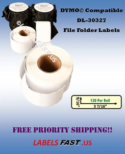 Dymo® LabelWriter® Kompatibel Thermo 30327 Blanko 130 Aktenordner Barcode Etiketten - Bild 1 von 54