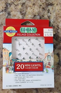Lemax Village Collection 20 Mini Lights 64128 Clear Color 1996 NEW - Picture 1 of 2