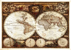 POSTER A3 MAPPA ANTICA riproduzione - Foto 1 di 1