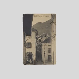 Cartolina originale Svizzera Intraglia Piazza Chiesa San Gottardo NV - Imagen 1 de 2